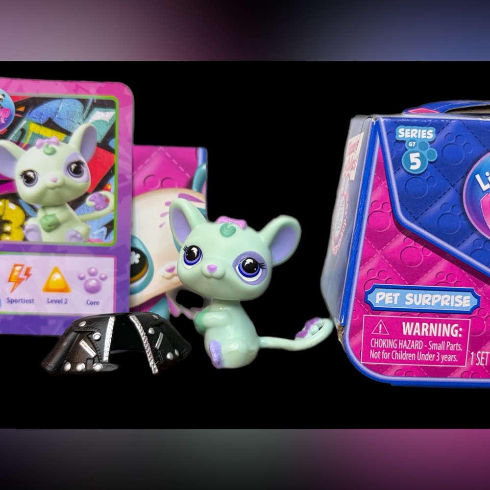 Littlest pet shop LPS mint mouse #g7 #455